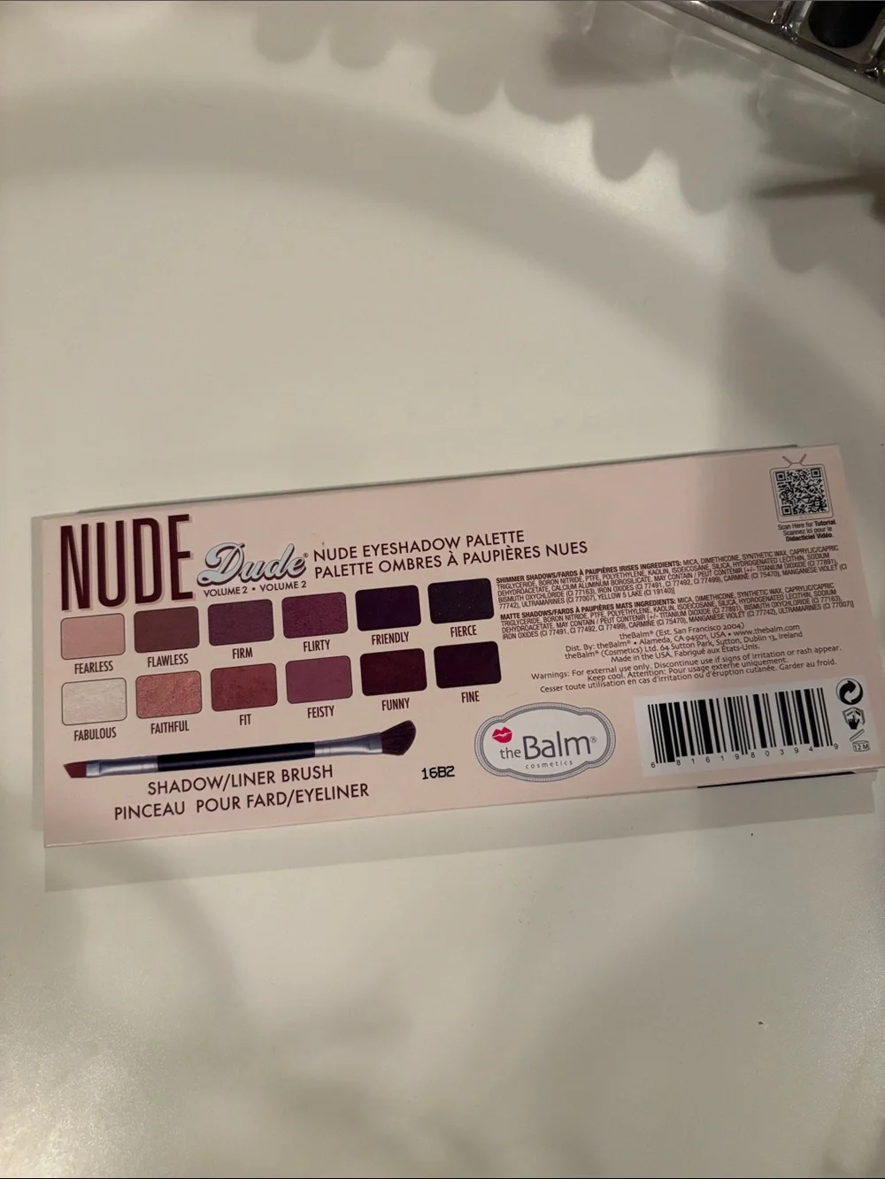 theBalm Nude Dude Eyeshadow Palette — Pink Beige & Brown Graphic